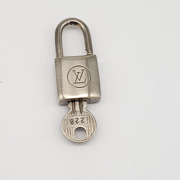 Authentic Louis Vuitton Vintage Silver Plated Padlock - Picture 1 of 4